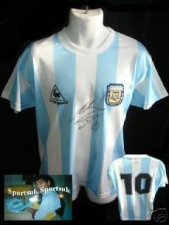 Diego MARADONA Signed WC86 Argentina Shirt Jersey Proof