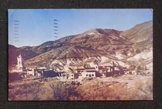 1950 Scottys Castle Mansion Death Valley CA Inyo Co Postcard