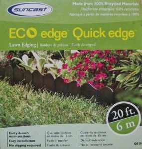 20 Black Lawn Garden Boarder Edging Suncast Eco Edge Quick Edge 40 6