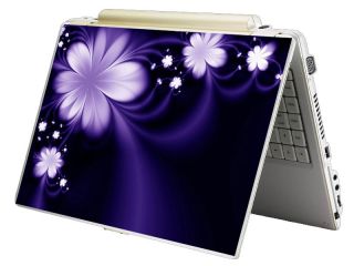 Bundle Monster Mini Netbook Laptop Notebook Skin Decal Purple Flower