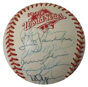 1990 w s Athletics Team 34 Signed Baseball Mark McGwire Rickey