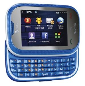 USED Pantech Pursuit P9020   Blue (AT&T) Cellular Phone Slider Full