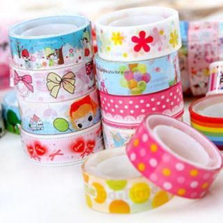 10x Mix Style DIY Diary Decorative Stickers Transparent Lace Tape