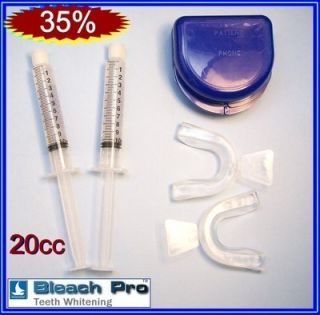 Teeth Whitening Kit Tooth Bleaching Gel 35 20ml Ttl Dental Trays USA