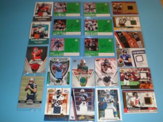  Used Jersey Patch Auto Card Lot Corey Dillon Mike Alstott More