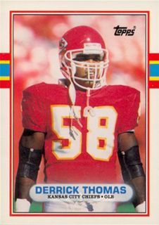 1989 Topps Traded Derrick Thomas RC #90T KANSAS CITY CHIEFS HOFER