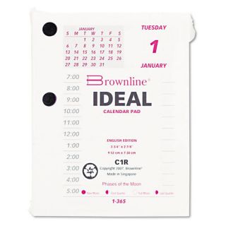  Brownline Refill for C1S Daily Desk Calendar Pad Stand 2012