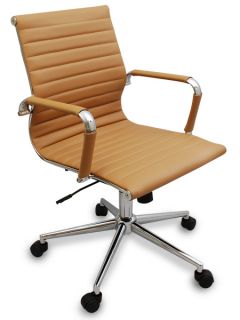  Modern Ribbed Office Chair   Great for Conference Room Tables & Desks