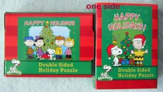  Snoopy Charlie Brown Christmas Double Sided Puzzles 2 Boxes