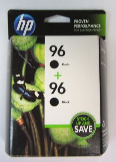 HP INK CARTRIDGES 96 BLACK AND 96 BLACK BRAND NEW, JULY 2014