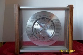 Vintage Mantel or Desktop Verichron Quartz World Clock
