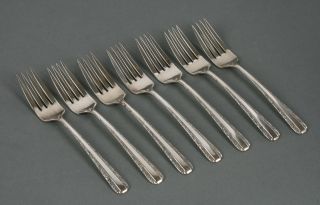 Towle Candlelight Sterling Silver Dessert Cake Forks 7 Pieces 8 23 oz