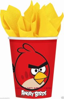 Angry Birds Red 9oz Hot Cold Paper Cups Party Supplies