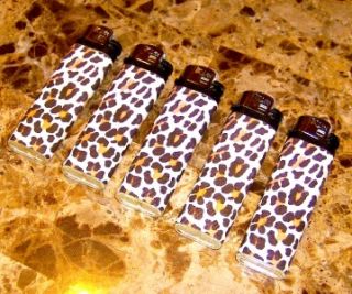 Lot of 5 Cheetah Print Disposable Lighters Only 2 Sets