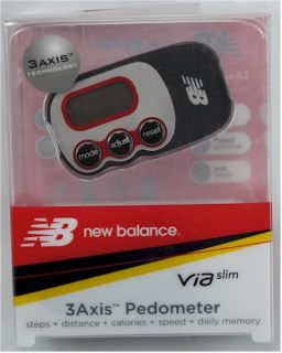  Axis Via Slim Pedometer Steps Distance Calories Speed Free SHIP