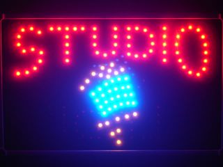 LED092 R Studio Microphone DJ LED Neon Sign Whiteboard