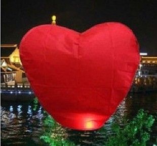 20pc Red Love Heart Fire Wishing Chinese Sky Lanterns Birthday Wedding