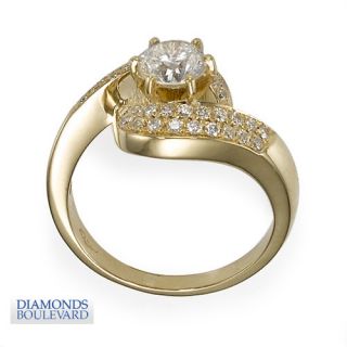 Ct Certified Diamond Anniversary Ring 14k Y Gold YG