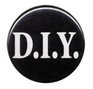 DIY do It Yourself Button Pin Stencil Craft Anarchy