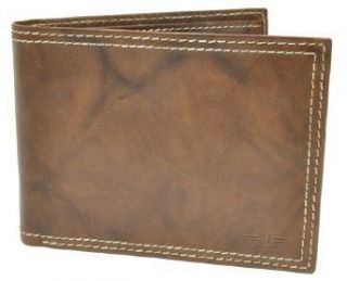 Dockers Mens Business Casual Newport Brown Leather Passcase Billfold