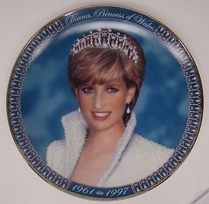 Franklin Mint Tribute Plate Diana Princess of Wales Limited Edition