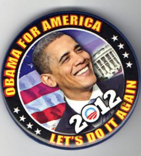 Obama Pin 2012 3 Lets do It Again White House US Flag