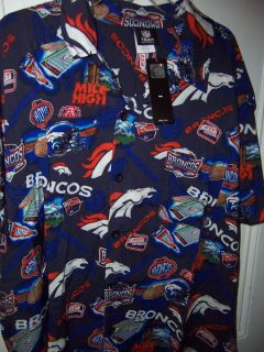 Denver Broncos Football Jersey Hawaiian Shirt Hawaii Style NFL New 4X