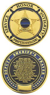 Deputy Sheriffs Prayer Challenge Coin