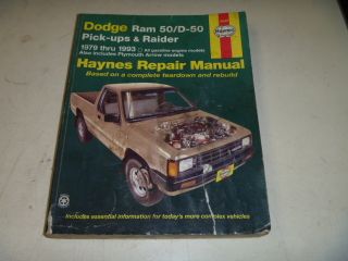  79 83 Dodge RAM 50 Haynes Repair Manual