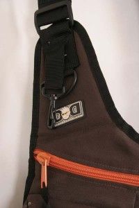 AWESOME DIAPER DUDE Messenger Bag Brown Canvas Lots of Pockets