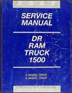 2002 Dodge RAM 1500 Pickup Truck Original Shop Manual