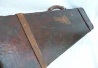 Antique Leather Oak Gun Case by Dodson