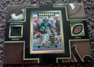 DeShaun Foster Topps Framed Game Used Jersey Game Used Football