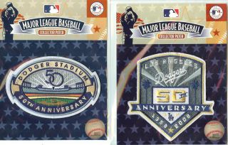 Los Angeles Dodgers Patch Combo Stadium 50th Anniversary & Team 50th
