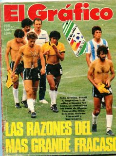   WORLD CUP ARGENTINA 1982 Argentina Vs Brazil Magazine DIEGO MARADONA