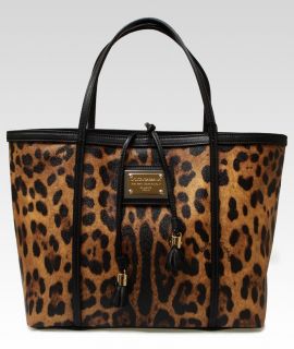 Dolce & Gabbana Miss Escape Leopard Tote Handbag NEW AUTHENTIC