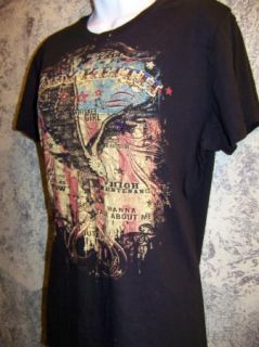 Toby Keith Love This Bar Grill T Shirt Top Black Rhinestones Concert T