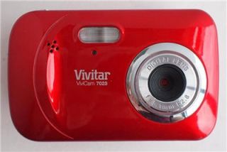 Vivitar ViviCam 7028 Digital Camera Red Used Excellent Condition B 11