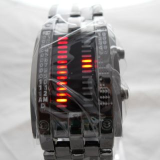 RARE Date Red LED Digital Sports Black Strap Watch New