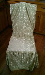 2 gold dining chair covers
