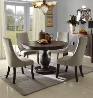  Casual Pedestal Dining Table Chairs Dining Room Furniture Set