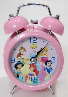 Disney Princess Children Desktop Alarm Clock Bell Light