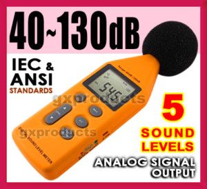 Digital Sound Noise Level Meter Decibel Pressure 40 130 dB Bar Graph A