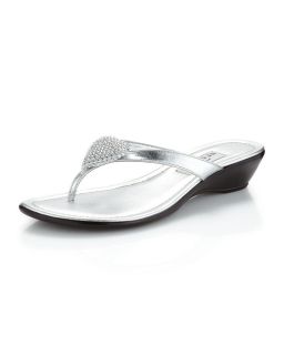 Dezario Metallic Thong Sandal Silver