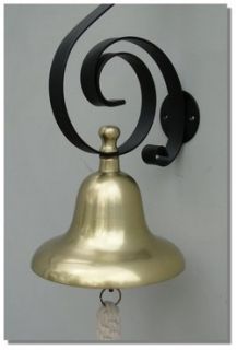 Big Brass FNSH Door Hanging Vintage Style Bell Pull Rope or Shop