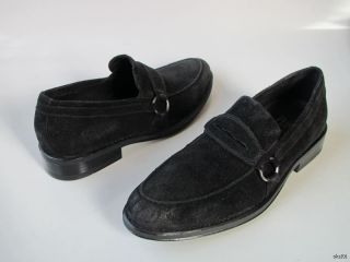New Mens Donald J Pliner Cutter Black Suede Dressy Loafer Shoes