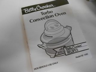 BETTY CROCKER TURBO CONVECTION OVEN BC 1682 ***NEW IN BOX***