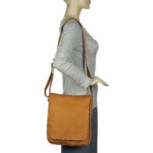 le donne leather vertical flap over shoulder bag