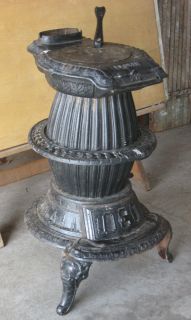 Antique Florin Pot Belly Stove Cast Iron Coal Wood Heater 212 Pick Up