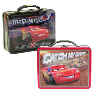 Disney Pixar Cars Lightning McQueen Kids School Storage Tote Lunch Box